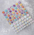 Nail Glue Stickers Stars Moon Cartoon Rabbit Panda Flower Nail Decoration Decals Nail Sticker Nail Art Decorations Design Decoration Acrylic Nail Supplies Designer Nail Decorations for Women Girls Kids 3D Nail Art Stickers Decals Stevvex