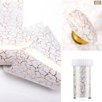 Nail Foils Marble Flower Series Iridescent Nail Art Transfer Sticker Paper Slider Nail Water Decal Design Manicures Decorations  Art Manicures Decoration New Gold Nail Transfer Foils for Nail Arts Nails Supply Holographic Effect Nail Art Foil Stickers Hol Stevvex