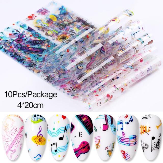 Nail Foils Marble Flower Series Iridescent Nail Art Transfer Sticker Paper Slider Nail Water Decal Design Manicures Decorations  Art Manicures Decoration New Gold Nail Transfer Foils for Nail Arts Nails Supply Holographic Effect Nail Art Foil Stickers Hol Stevvex