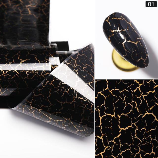 Nail Foils Marble Flower Series Iridescent Nail Art Transfer Sticker Paper Slider Nail Water Decal Design Manicures Decorations  Art Manicures Decoration New Gold Nail Transfer Foils for Nail Arts Nails Supply Holographic Effect Nail Art Foil Stickers Hol Stevvex