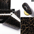 Nail Foils Marble Flower Series Iridescent Nail Art Transfer Sticker Paper Slider Nail Water Decal Design Manicures Decorations  Art Manicures Decoration New Gold Nail Transfer Foils for Nail Arts Nails Supply Holographic Effect Nail Art Foil Stickers Hol Stevvex
