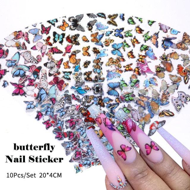 Nail Foils Marble Flower Series Iridescent Nail Art Transfer Sticker Paper Slider Nail Water Decal Design Manicures Decorations  Art Manicures Decoration New Gold Nail Transfer Foils for Nail Arts Nails Supply Holographic Effect Nail Art Foil Stickers Hol Stevvex