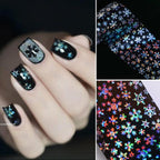 Nail Foils Marble Flower Series Iridescent Nail Art Transfer Sticker Paper Slider Nail Water Decal Design Manicures Decorations  Art Manicures Decoration New Gold Nail Transfer Foils for Nail Arts Nails Supply Holographic Effect Nail Art Foil Stickers Hol Stevvex