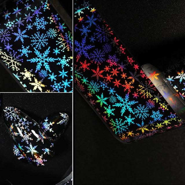 Nail Foils Marble Flower Series Iridescent Nail Art Transfer Sticker Paper Slider Nail Water Decal Design Manicures Decorations  Art Manicures Decoration New Gold Nail Transfer Foils for Nail Arts Nails Supply Holographic Effect Nail Art Foil Stickers Hol Stevvex