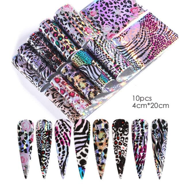 Nail Foils Marble Flower Series Iridescent Nail Art Transfer Sticker Paper Slider Nail Water Decal Design Manicures Decorations  Art Manicures Decoration New Gold Nail Transfer Foils for Nail Arts Nails Supply Holographic Effect Nail Art Foil Stickers Hol Stevvex