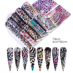 Nail Foils Marble Flower Series Iridescent Nail Art Transfer Sticker Paper Slider Nail Water Decal Design Manicures Decorations  Art Manicures Decoration New Gold Nail Transfer Foils for Nail Arts Nails Supply Holographic Effect Nail Art Foil Stickers Hol Stevvex