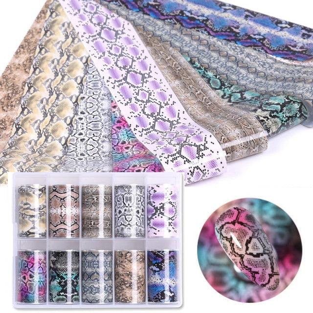 Nail Foils Marble Flower Series Iridescent Nail Art Transfer Sticker Paper Slider Nail Water Decal Design Manicures Decorations  Art Manicures Decoration New Gold Nail Transfer Foils for Nail Arts Nails Supply Holographic Effect Nail Art Foil Stickers Hol Stevvex