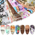 Nail Foils Marble Flower Series Iridescent Nail Art Transfer Sticker Paper Slider Nail Water Decal Design Manicures Decorations  Art Manicures Decoration New Gold Nail Transfer Foils for Nail Arts Nails Supply Holographic Effect Nail Art Foil Stickers Hol Stevvex