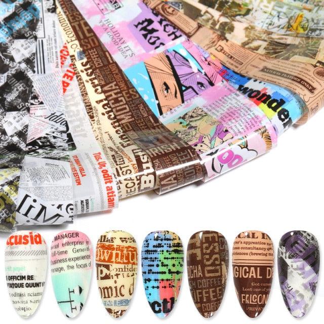 Nail Foils Marble Flower Series Iridescent Nail Art Transfer Sticker Paper Slider Nail Water Decal Design Manicures Decorations  Art Manicures Decoration New Gold Nail Transfer Foils for Nail Arts Nails Supply Holographic Effect Nail Art Foil Stickers Hol Stevvex