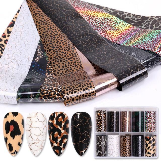 Nail Foils Marble Flower Series Iridescent Nail Art Transfer Sticker Paper Slider Nail Water Decal Design Manicures Decorations  Art Manicures Decoration New Gold Nail Transfer Foils for Nail Arts Nails Supply Holographic Effect Nail Art Foil Stickers Hol Stevvex
