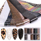 Nail Foils Marble Flower Series Iridescent Nail Art Transfer Sticker Paper Slider Nail Water Decal Design Manicures Decorations  Art Manicures Decoration New Gold Nail Transfer Foils for Nail Arts Nails Supply Holographic Effect Nail Art Foil Stickers Hol Stevvex