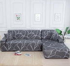 Elastic Sofa Covers for Living Room Stretch Slipcovers Sectional Couch Cover L Shape Corner Armchair Cover 1/2/3/4 Seater Slipcovers Elastic Stylish Printed Sectional Sofa Furniture Protector For Living Room Stevvex