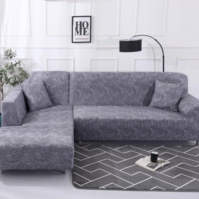 Elastic Sofa Covers for Living Room Stretch Slipcovers Sectional Couch Cover L Shape Corner Armchair Cover 1/2/3/4 Seater Slipcovers Elastic Stylish Printed Sectional Sofa Furniture Protector For Living Room Stevvex