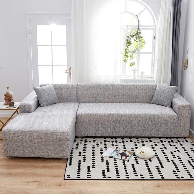 Elastic Sofa Covers for Living Room Stretch Slipcovers Sectional Couch Cover L Shape Corner Armchair Cover 1/2/3/4 Seater Slipcovers Elastic Stylish Printed Sectional Sofa Furniture Protector For Living Room Stevvex