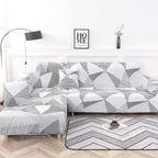 Elastic Sofa Covers for Living Room Stretch Slipcovers Sectional Couch Cover L Shape Corner Armchair Cover 1/2/3/4 Seater Slipcovers Elastic Stylish Printed Sectional Sofa Furniture Protector For Living Room Stevvex