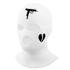 1Pc Embroidery Balaclava Face Mask 3-Hole for Cold Weather, Winter Ski Mask for Men and Women Thermal Cycling Mask Christmas Gift Face Scarf Mask Sunscreen Dustproof Army Cycling Hunting Fishing Tactical Airsoft Hat Stevvex