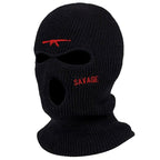 1Pc Embroidery Balaclava Face Mask 3-Hole for Cold Weather, Winter Ski Mask for Men and Women Thermal Cycling Mask Christmas Gift Face Scarf Mask Sunscreen Dustproof Army Cycling Hunting Fishing Tactical Airsoft Hat Stevvex