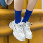 Simple Colorful Solid Color Socks Girls Candy Color Fashion Socks Spring And Autumn 100% Cotton Socks Female Socks Crew Socks Running Socks For Men And Women Stevvex