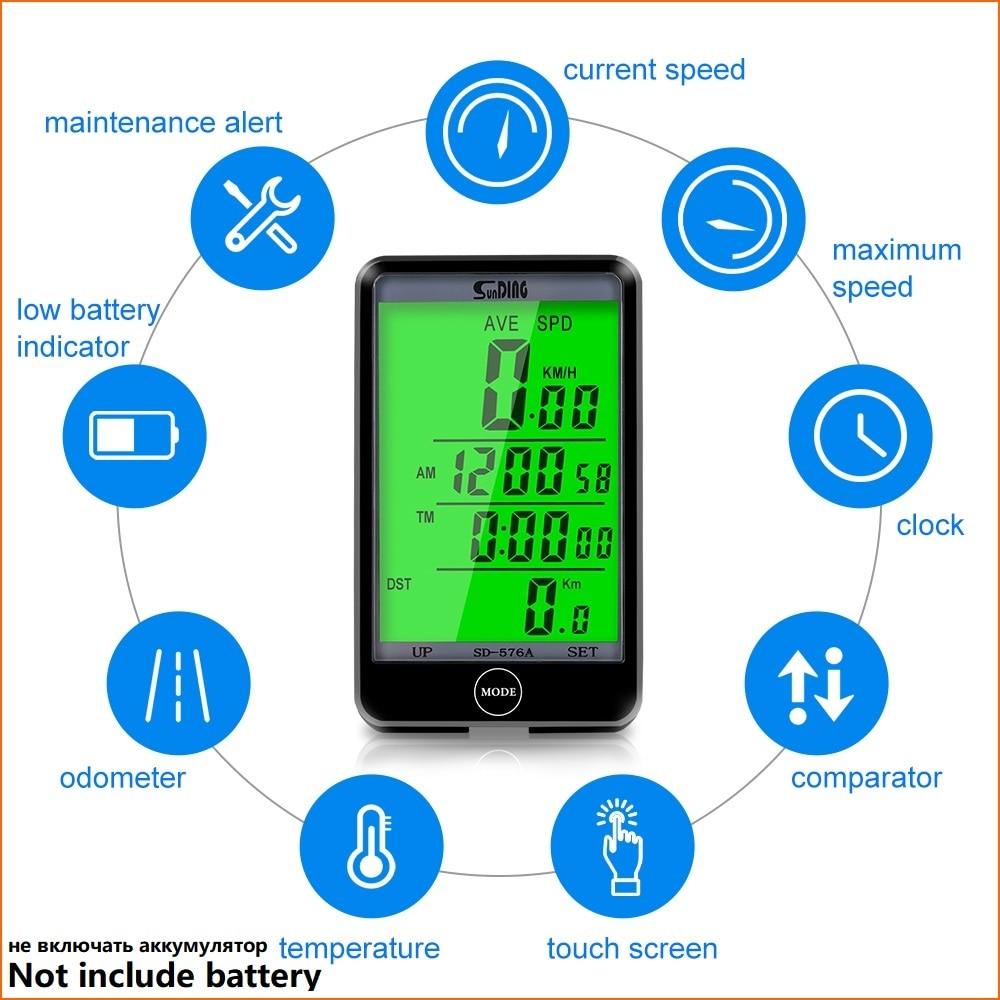Wireless Bike Computer Wired Cycling Bike Speedometer Odometer Stopwatch Waterproof Bicycle Waterproof Speedometer With Digital LCD Display For Outdoor Cycling And Fitness Multi-Function Gifts For Bikers Stevvex