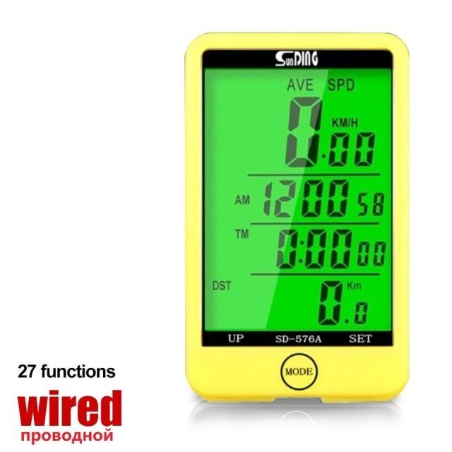 Wireless Bike Computer Wired Cycling Bike Speedometer Odometer Stopwatch Waterproof Bicycle Waterproof Speedometer With Digital LCD Display For Outdoor Cycling And Fitness Multi-Function Gifts For Bikers Stevvex