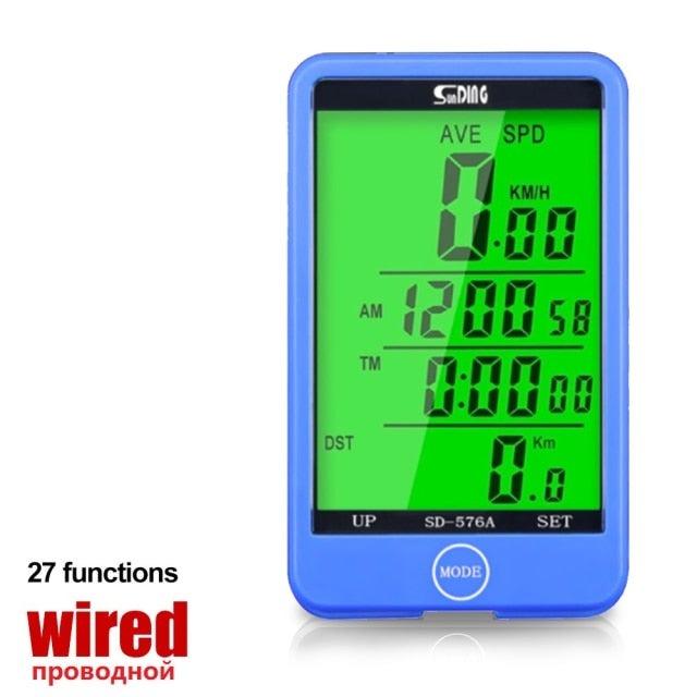 Wireless Bike Computer Wired Cycling Bike Speedometer Odometer Stopwatch Waterproof Bicycle Waterproof Speedometer With Digital LCD Display For Outdoor Cycling And Fitness Multi-Function Gifts For Bikers Stevvex