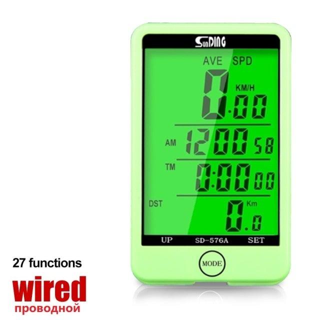 Wireless Bike Computer Wired Cycling Bike Speedometer Odometer Stopwatch Waterproof Bicycle Waterproof Speedometer With Digital LCD Display For Outdoor Cycling And Fitness Multi-Function Gifts For Bikers Stevvex