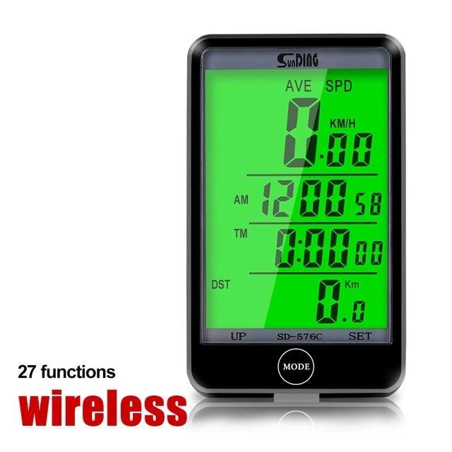 Wireless Bike Computer Wired Cycling Bike Speedometer Odometer Stopwatch Waterproof Bicycle Waterproof Speedometer With Digital LCD Display For Outdoor Cycling And Fitness Multi-Function Gifts For Bikers Stevvex