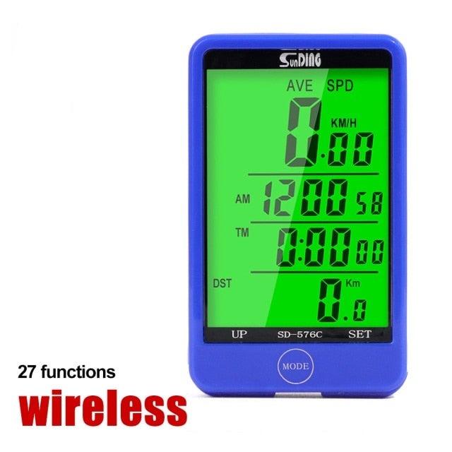 Wireless Bike Computer Wired Cycling Bike Speedometer Odometer Stopwatch Waterproof Bicycle Waterproof Speedometer With Digital LCD Display For Outdoor Cycling And Fitness Multi-Function Gifts For Bikers Stevvex