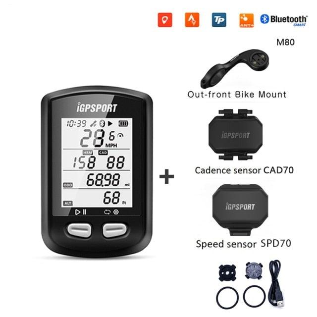 Bike Wireless Stopwatch GPS Bicycle Computer IPX6 Waterproof Cycling Speedometer With ANT+ Bluetooth Bike Speedometer and Odometer Rechargeable Cycling Computer MTB Tracker With LCD Automatic Backlight Display Stevvex