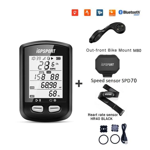 Bike Wireless Stopwatch GPS Bicycle Computer IPX6 Waterproof Cycling Speedometer With ANT+ Bluetooth Bike Speedometer and Odometer Rechargeable Cycling Computer MTB Tracker With LCD Automatic Backlight Display Stevvex