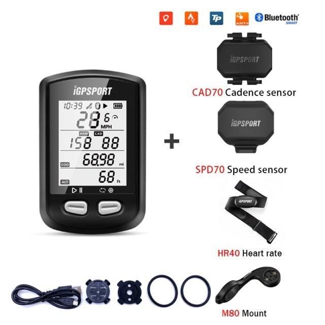 Bike Wireless Stopwatch GPS Bicycle Computer IPX6 Waterproof Cycling Speedometer With ANT+ Bluetooth Bike Speedometer and Odometer Rechargeable Cycling Computer MTB Tracker With LCD Automatic Backlight Display Stevvex