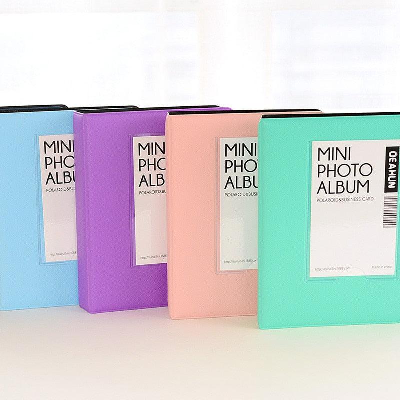 64 Pockets Mini Instant Polaroid Photo Album Picture Case for Mini Film 7s 8 25 50s 90 Mini Polaroid Album Refillable Notebook Photo Album Valentines Day Gift Anniversary Gift Stevvex