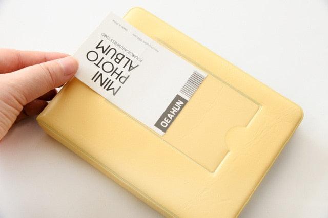 64 Pockets Mini Instant Polaroid Photo Album Picture Case for Mini Film 7s 8 25 50s 90 Mini Polaroid Album Refillable Notebook Photo Album Valentines Day Gift Anniversary Gift Stevvex