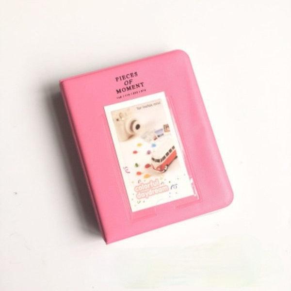 64 Pockets Mini Instant Polaroid Photo Album Picture Case for Mini Film 7s 8 25 50s 90 Mini Polaroid Album Refillable Notebook Photo Album Valentines Day Gift Anniversary Gift Stevvex