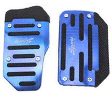 3Pcs/Set Universal Aluminum Manual Transmission Non-Slip Car Pedal Cover Set Kit Pedals Red Blue Silver Car Vehicle Sports Accelerator Brake No Drill Non-Slip Performance Car Rest Pedal Brake Auto Sports Gas Fuel Petrol Clutch Brake Pad Auto Accessories Stevvex