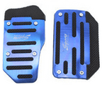 3Pcs/Set Universal Aluminum Manual Transmission Non-Slip Car Pedal Cover Set Kit Pedals Red Blue Silver Car Vehicle Sports Accelerator Brake No Drill Non-Slip Performance Car Rest Pedal Brake Auto Sports Gas Fuel Petrol Clutch Brake Pad Auto Accessories Stevvex