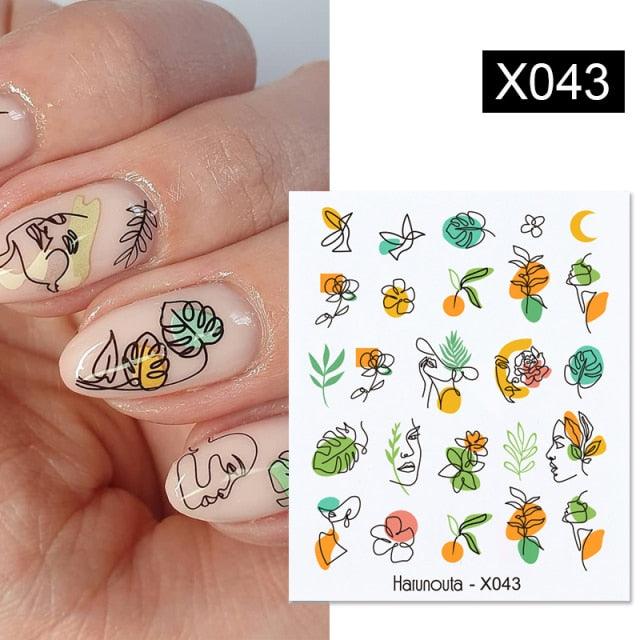 Summer Fruit Water Decals Kiwi Banana Strawberry Flower Alphabet Leaves Nail Art Stickers Wraps Slider Decorations 3D Fruit Nail Art Slices, Summer Fruit Slime Nail Supplies Nail Art Decorations Fruit Flakes Nail Accessories Stevvex