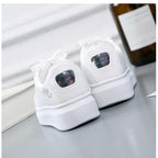 Women Casual New Spring Sneakers Fashion Embroidered White Sneakers Breathable Flower Lace-Up Leather Casual Sports Flat Low Top Sneaker Stevvex