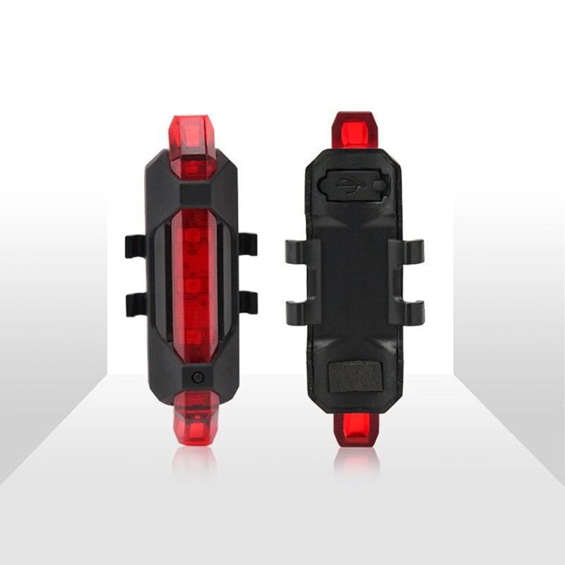 Waterproof USB LED Rechargeable Set Bicycle Lamp Mountain Cycle Front Back Headlight Lamp Flashlight Bike Powerful Bicycle Front Headlight And Back Taillight Fast Disassembly Bicycle LED Light For Road Mountain Cycling Stevvex