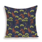 Tiger Cushion Case Autumn Jungle Home Decor Pillows Cases Leopard Printed Animal Throw Pillow Covers Decorative Pillowcase Soft Cushion Covers For Bedroom Sofa Bed Linen Pillow Covers 45X45CM Stevvex