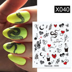 Summer Fruit Water Decals Kiwi Banana Strawberry Flower Alphabet Leaves Nail Art Stickers Wraps Slider Decorations 3D Fruit Nail Art Slices, Summer Fruit Slime Nail Supplies Nail Art Decorations Fruit Flakes Nail Accessories Stevvex