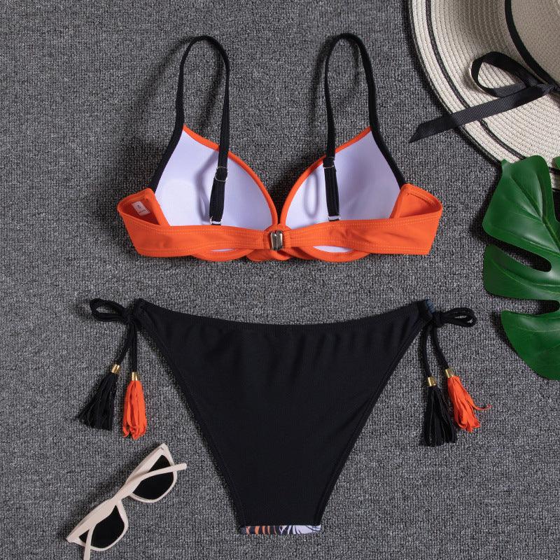 Halter Bikini Bandage Swimsuit Solid Swimwear Sport Liquid Metallic Shiny String Bikini 2 Piece Swimsuit Set Women Shiny Bikini Set Bathing Suit Push Up Two-piece Suit Stevvex