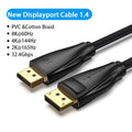 Fast 1.4Gbps 8K 60Hz 4K HDR  Display Port Audio Cable for Video PC Laptop TV Stevvex