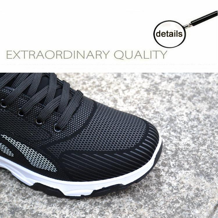 Casual Sneakers Cushioning Outdoor Running Shoes For Men Non-slip Sport Shoes Professional Athletic Training Men Air Trail Mesh Sneakers Walking Cross Training Tennis Sports Sneakers Stevvex