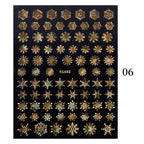 Sparkly Gold Bronzing Christmas 3D Snowflake Nail Stickers Colorful Sliver Glitter Xmas Elk Deer Socks Transfer Foil For Nails Snowflake Nail Art Stickers Decals Christmas Nail 3D Self Adhesive Nail Stickers for Acrylic Nails Snowflake Winter Slider Stevvex