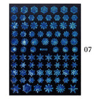 Sparkly Gold Bronzing Christmas 3D Snowflake Nail Stickers Colorful Sliver Glitter Xmas Elk Deer Socks Transfer Foil For Nails Snowflake Nail Art Stickers Decals Christmas Nail 3D Self Adhesive Nail Stickers for Acrylic Nails Snowflake Winter Slider Stevvex