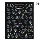 Sparkly Gold Bronzing Christmas 3D Snowflake Nail Stickers Colorful Sliver Glitter Xmas Elk Deer Socks Transfer Foil For Nails Snowflake Nail Art Stickers Decals Christmas Nail 3D Self Adhesive Nail Stickers for Acrylic Nails Snowflake Winter Slider Stevvex