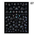 Sparkly Gold Bronzing Christmas 3D Snowflake Nail Stickers Colorful Sliver Glitter Xmas Elk Deer Socks Transfer Foil For Nails Snowflake Nail Art Stickers Decals Christmas Nail 3D Self Adhesive Nail Stickers for Acrylic Nails Snowflake Winter Slider Stevvex