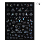 Sparkly Gold Bronzing Christmas 3D Snowflake Nail Stickers Colorful Sliver Glitter Xmas Elk Deer Socks Transfer Foil For Nails Snowflake Nail Art Stickers Decals Christmas Nail 3D Self Adhesive Nail Stickers for Acrylic Nails Snowflake Winter Slider Stevvex