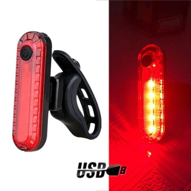 Bike Tail Light Ultra Bright USB Rechargeable LED Bicycle Rear Light 5 Light Mode Headlights High Visibility Bike Rear Light USB Rechargeable LED Bicycle Tail Light Waterproof Cycling Safety Flashlight With Multiple Modes Stevvex